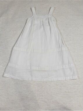 Zara girl  White Linen Sundress - Sleeveless A-Line